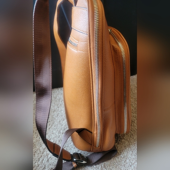 BOSTANTEN Women\'s Tan Leather Backpack - Pebbled Travel Backpack main image 8